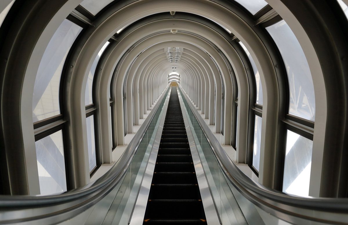 The Kuchu Teien open-air observatory atop the Umeda Sky Building